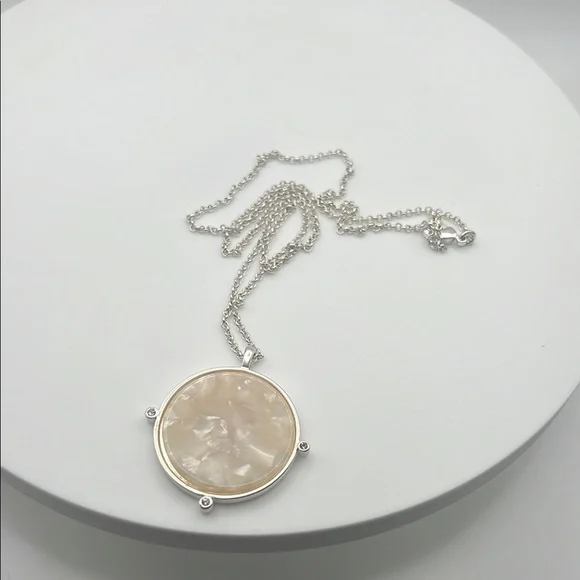 Lucky Brand Silver Pendant Necklace 22” 22 inches - Picture 5 of 6